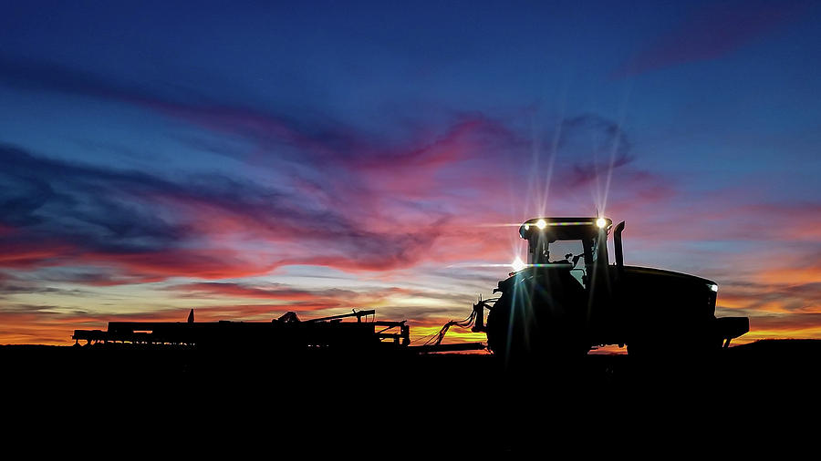 Tractor At Sunset Photograph by Deon Grandon