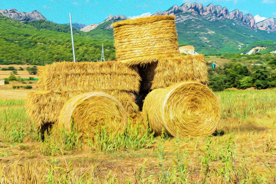 Tractor Made Of Straw 20210826-234rt1 Photograph by Tomi Rovira