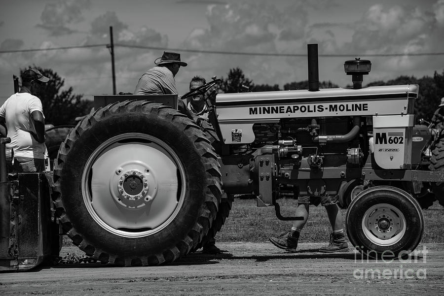 Black And White Photograph - Tractor Pulling - 36 by David Bearden