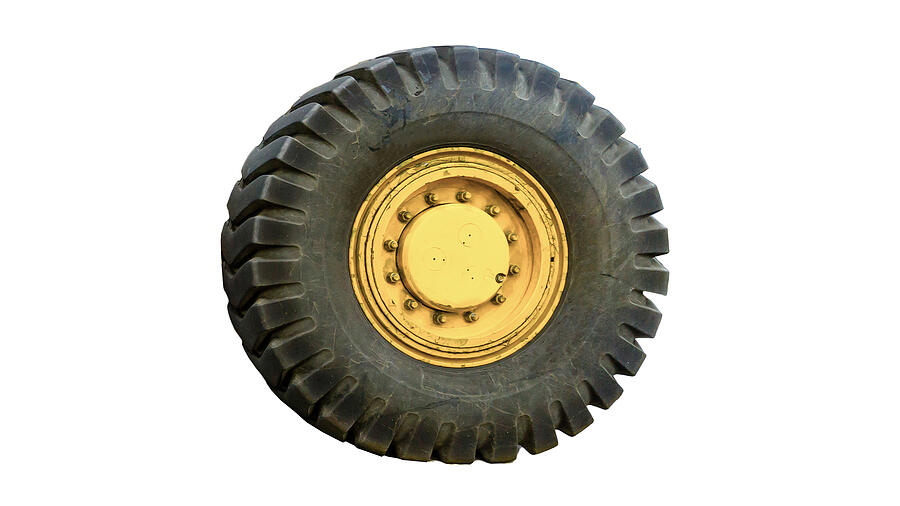 Tractor Tires On White Background Isolated Photograph by Ultramansk