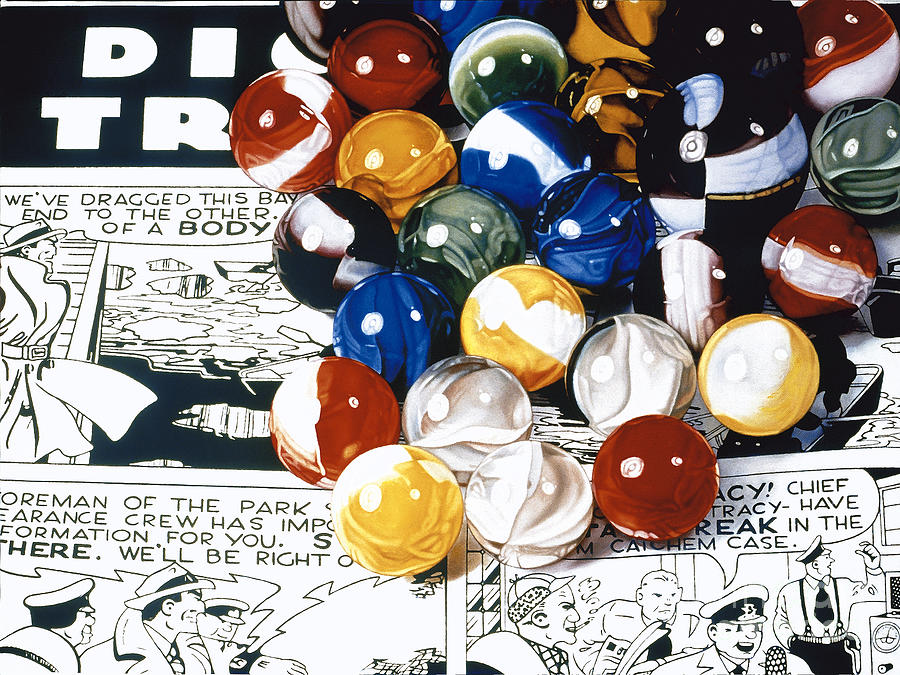 Marbles Painting - Tracys Marbles by Joseph Michetti
