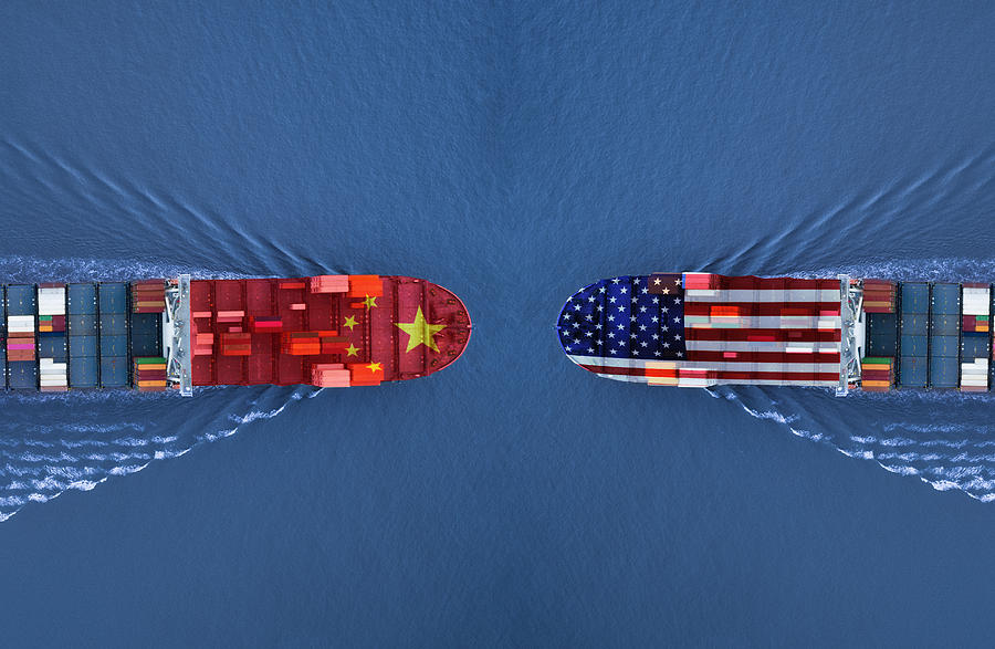 trade war between USA and China Photograph by Yaorusheng