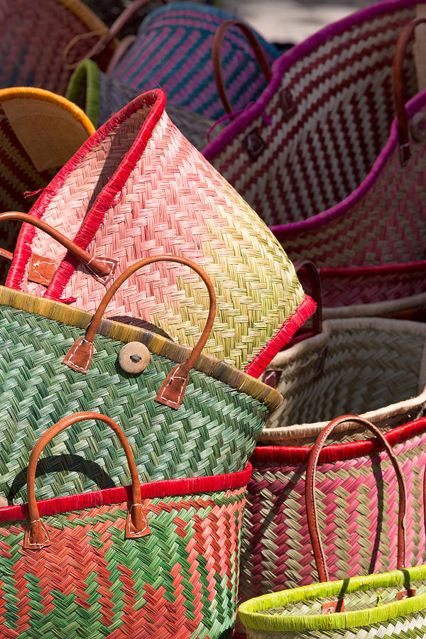 Traditional baskets for sale in Aix en Provence Photograph by Martin Child