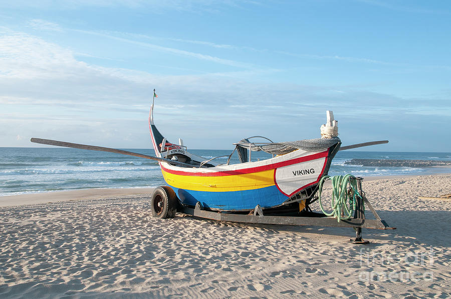 Traditional colorful Portuguese fishing boat m1 Photograph by Ilan Rosen