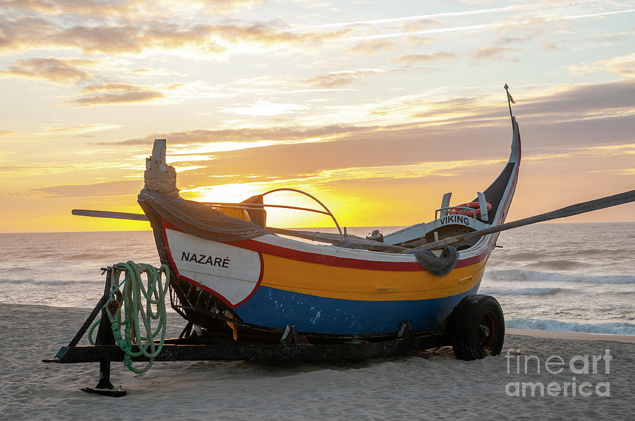 Traditional colorful Portuguese fishing boat m2 Photograph by Ilan Rosen