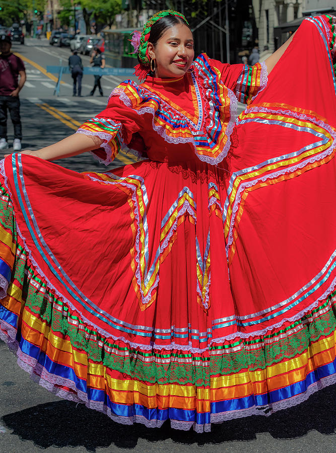 Traditional Dancer Cinco de Mayo Parade NYC 2023 Photograph by Robert