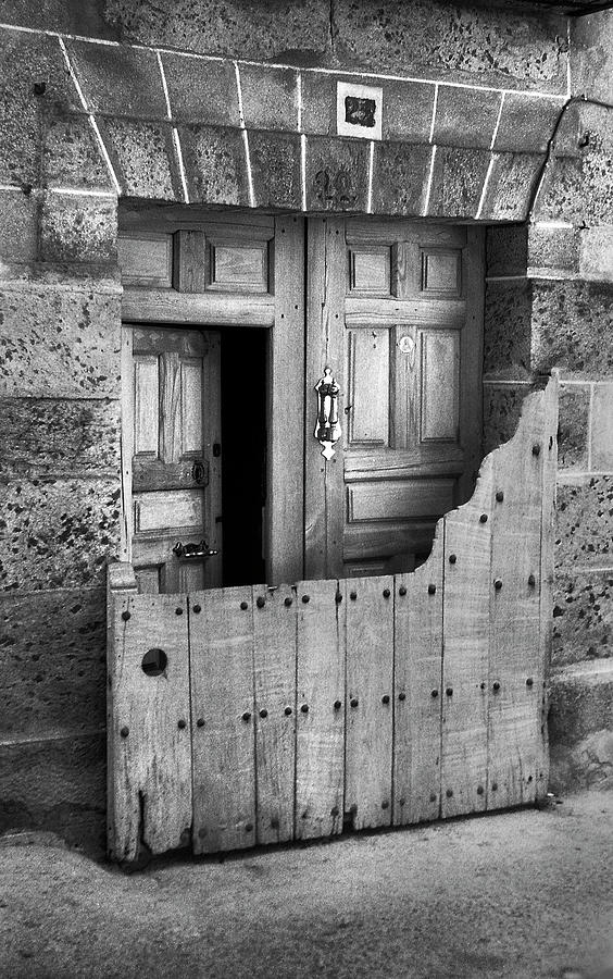 Vintage Photograph - Traditional door in Candelario by RicardMN Photography