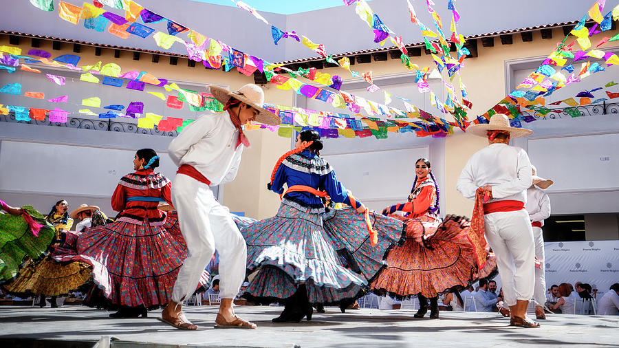 Traditional folklore dancers in Mexico Puerto Vallarta. Photograph by ...