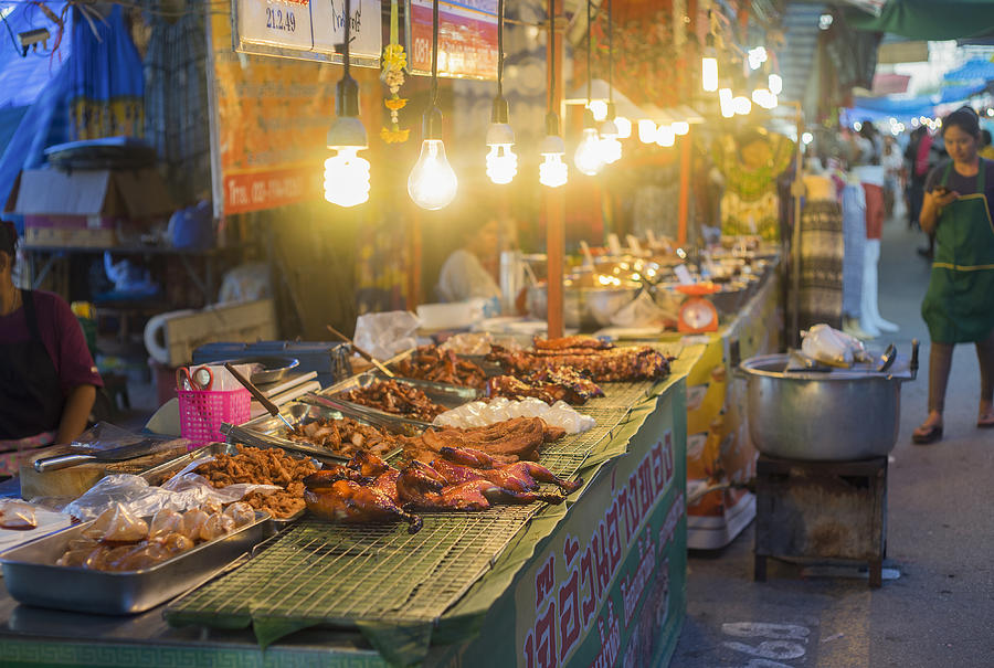 Traditional Food Shop At Thai Market Walking Street Photograph by IttoIlmatar