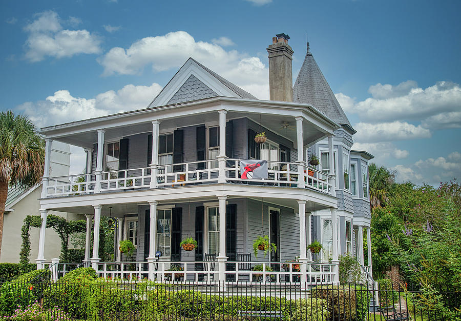 Traditional Grey Two Story Home Photograph by Darryl Brooks