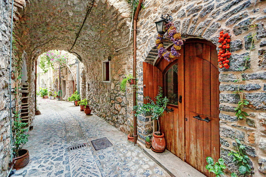 Traditional houses in Mesta of Chios, Greece Photograph by Constantinos