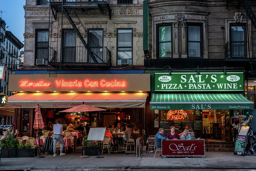 Traditional Italian restaurants and cafes in Little Italy Photograph by ...