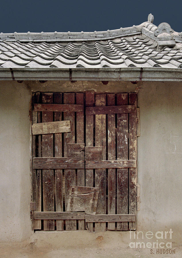 traditional Korea - Korean Village Door Photograph by Sharon Hudson
