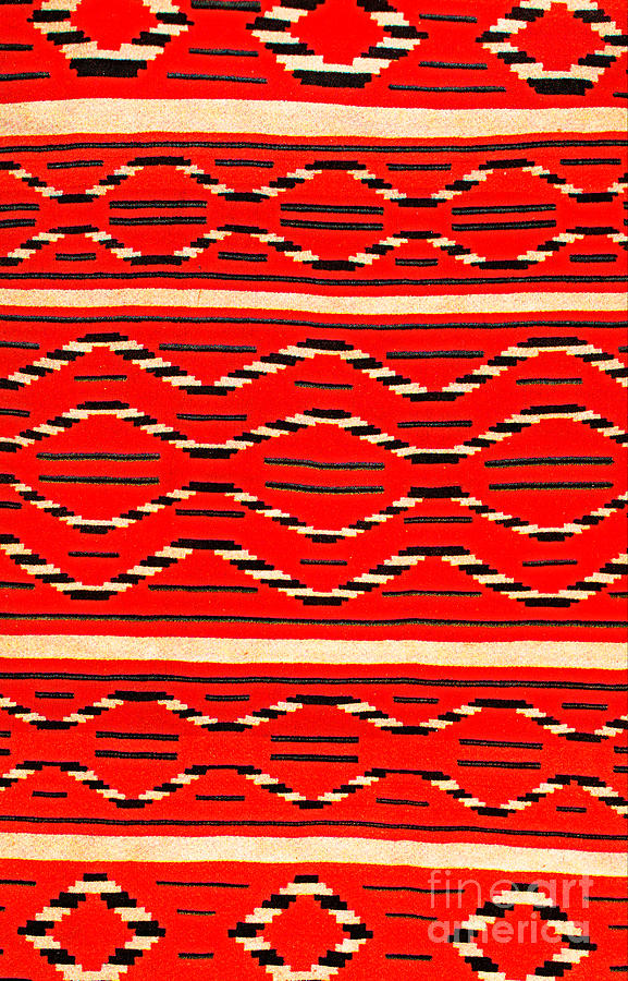 Traditional Navajo Serape Rug circa 1875  Tapestry - Textile by Peter Ogden