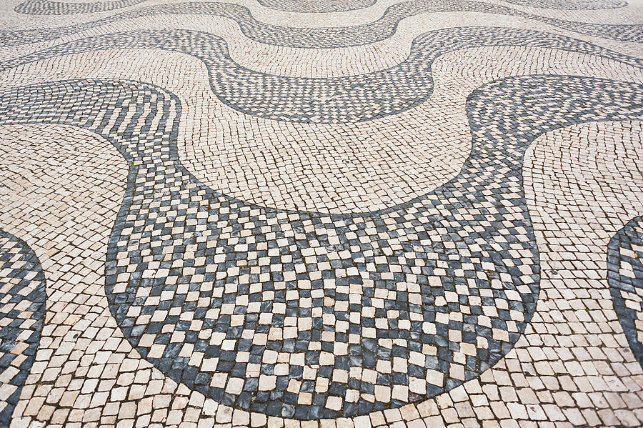 Traditional Portuguese pavement cobblestone Photograph by Philippe Lejeanvre