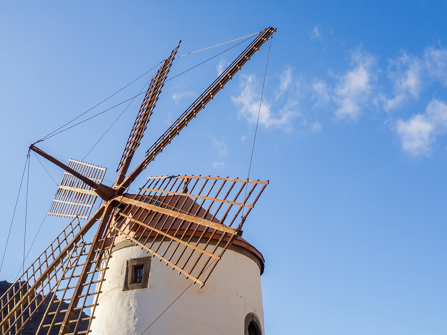Traditional spanish windmill building in Mogan, Gran Canaria, Canary Islands, Spain Photograph by Ana Maria Serrano