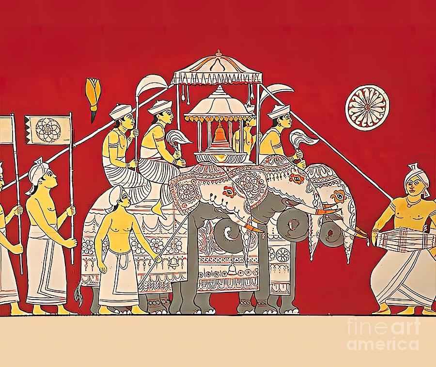 Traditional Sri Lankan Kandyan Art Painting by Freya Robinson - Pixels