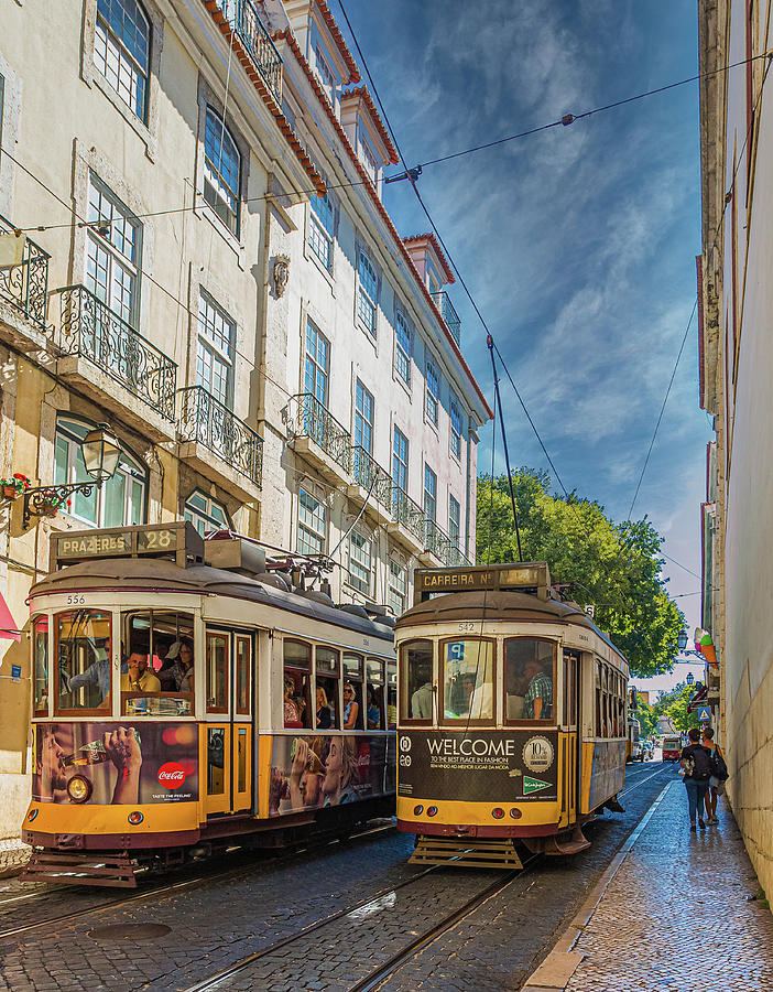 Traditional Street Cars in Lisbon Photograph by Darryl Brooks