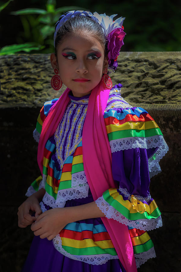  Traditionally Dressed Woman - Cinco de Mayo Parade NYC 2023 Photograph by Robert Ullmann
