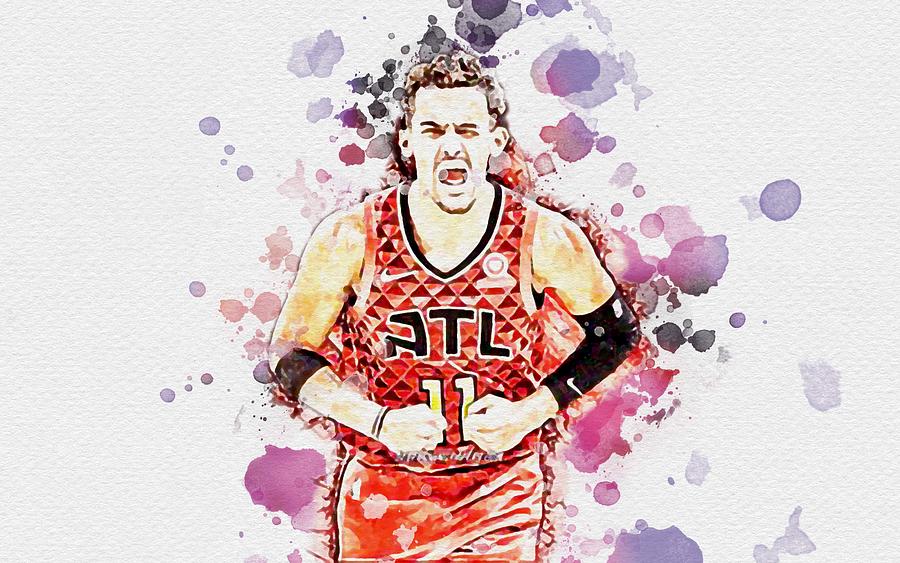 Trae Young Art Atlanta Hawks Nba Basketball Rayford Trae Young Trae ...