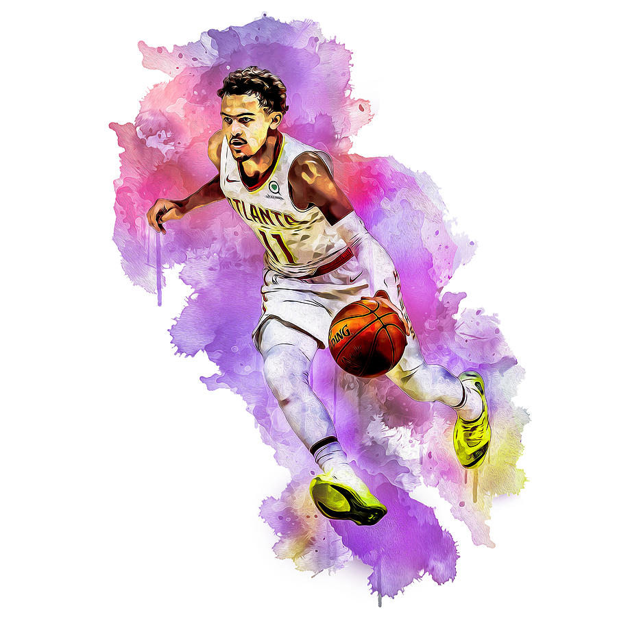 Trae Young Drawing by SergioColorsStudio - Pixels
