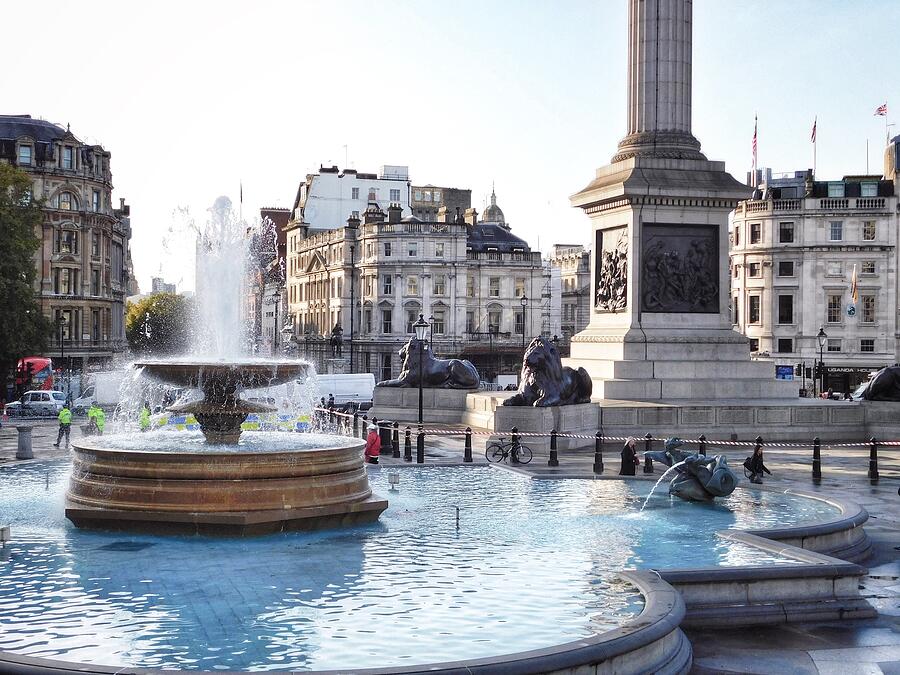 London Photograph - Trafalgar Square by Karen Garden