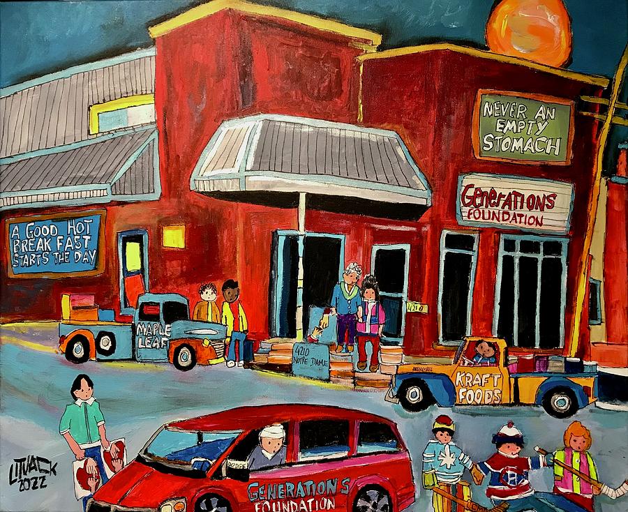 Traffic at Generations Painting by Michael Litvack