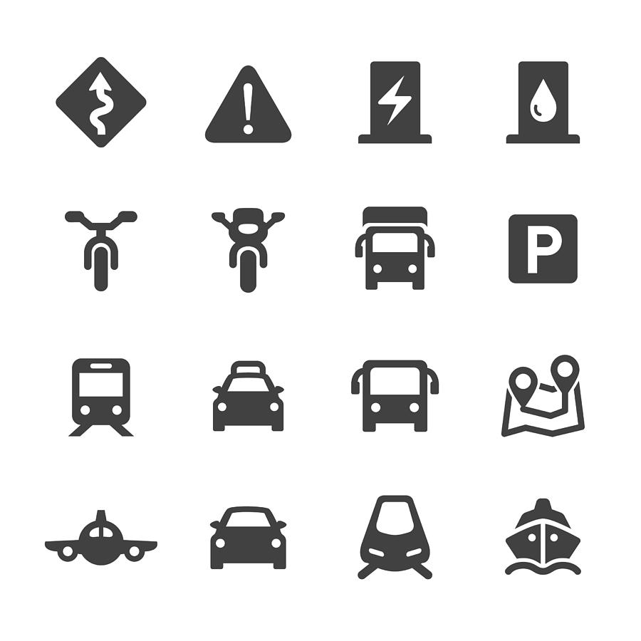 Traffic Icons Set - Acme Series Drawing by -victor-