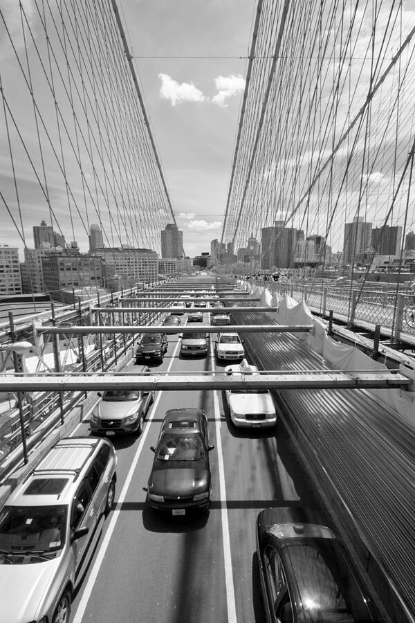 Traffic on Brooklyn Bridge in New York City Photograph by Travel Essayist Traffic on Brooklyn Bridge in New York City Photograph by Travel Essayist