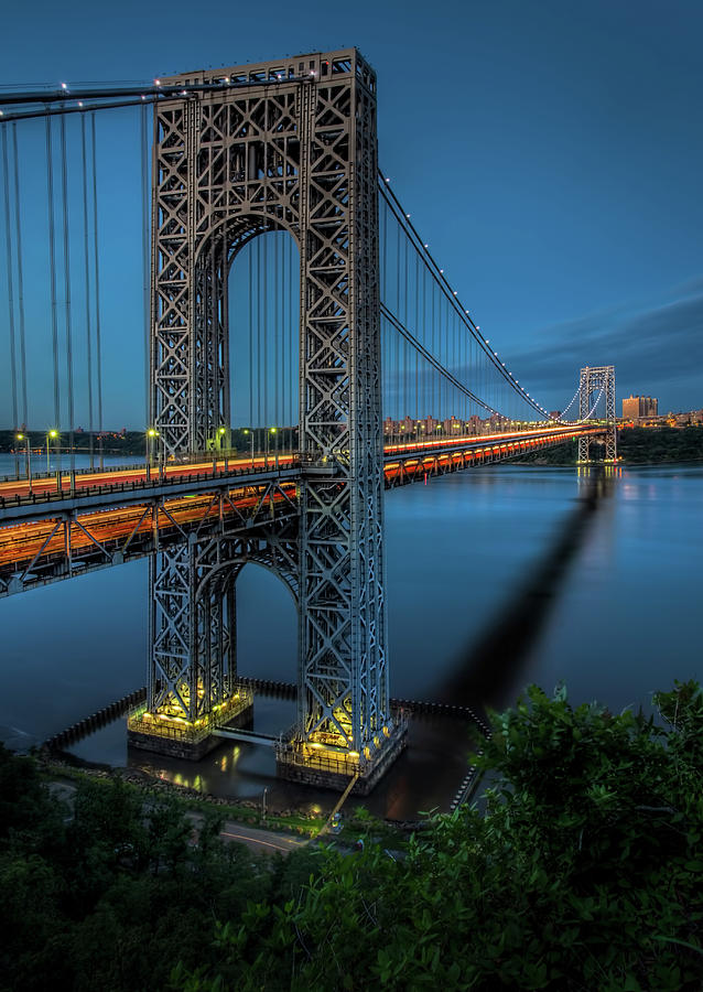 Traffic Over the George Washington Bridge Photograph by Chris Ferrara ...