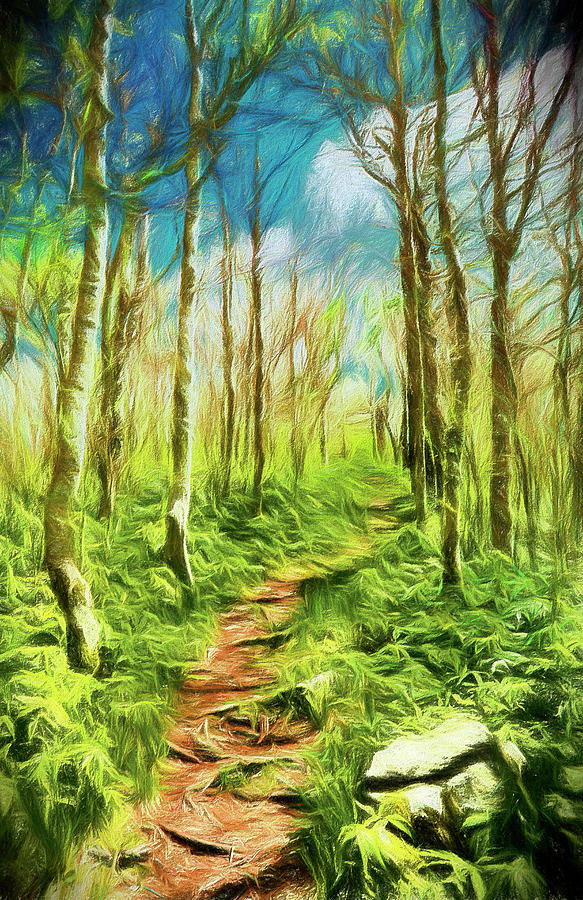 Trail Into the Sky ap Painting by Dan Carmichael