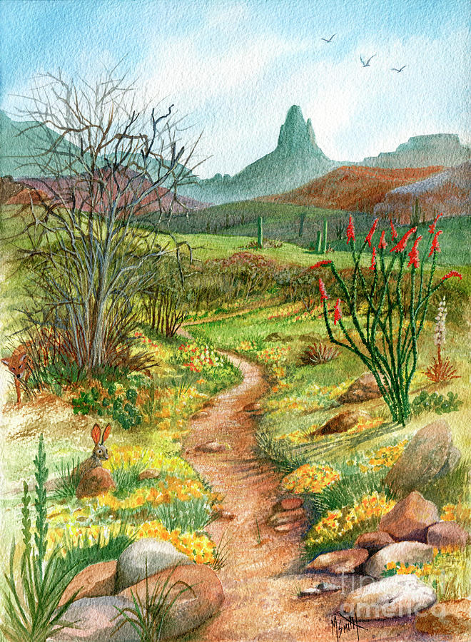 Wildlife Painting - Trail of Poppies by Marilyn Smith