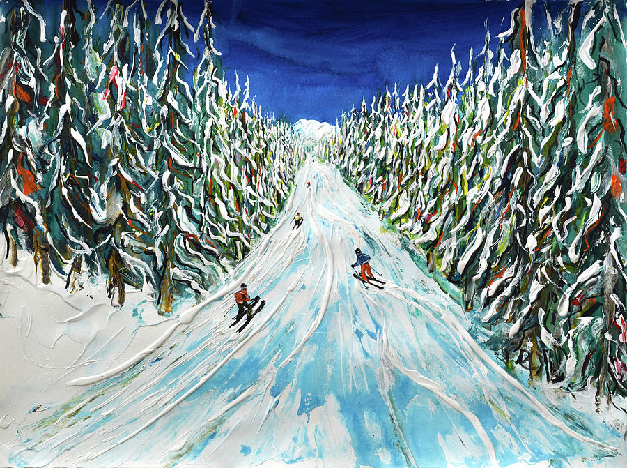 Trail of Trees Painting by Pete Caswell