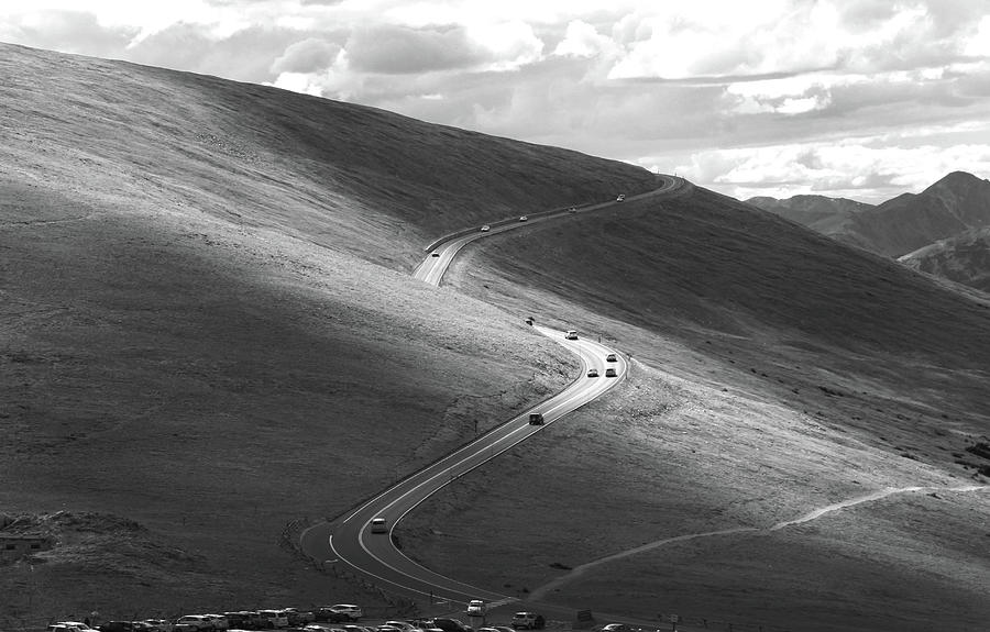 Trail Ridge Road Black And White Photograph by Dan Sproul