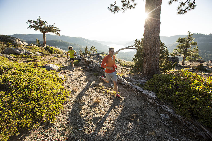 Trail Running in the Sierra Mountains. Photograph by Jordan Siemens