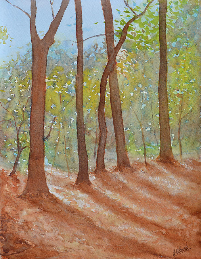 Trail shadows Painting by Tesh Parekh