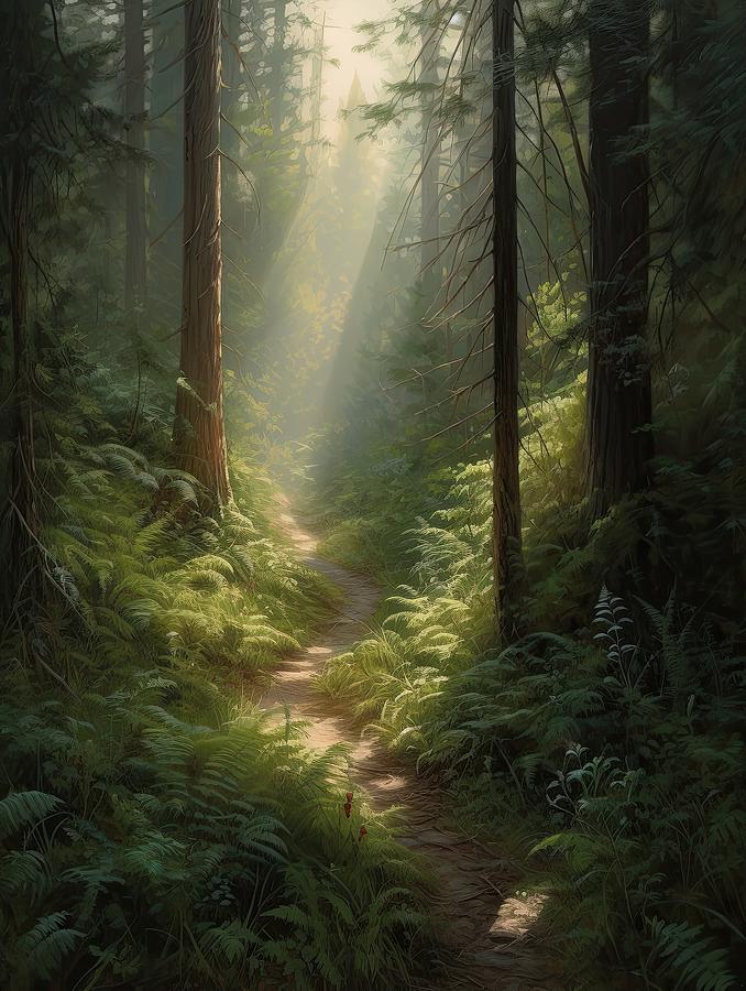 Trail through the Enchanted Forest Digital Art by Mindscape Arts - Fine ...