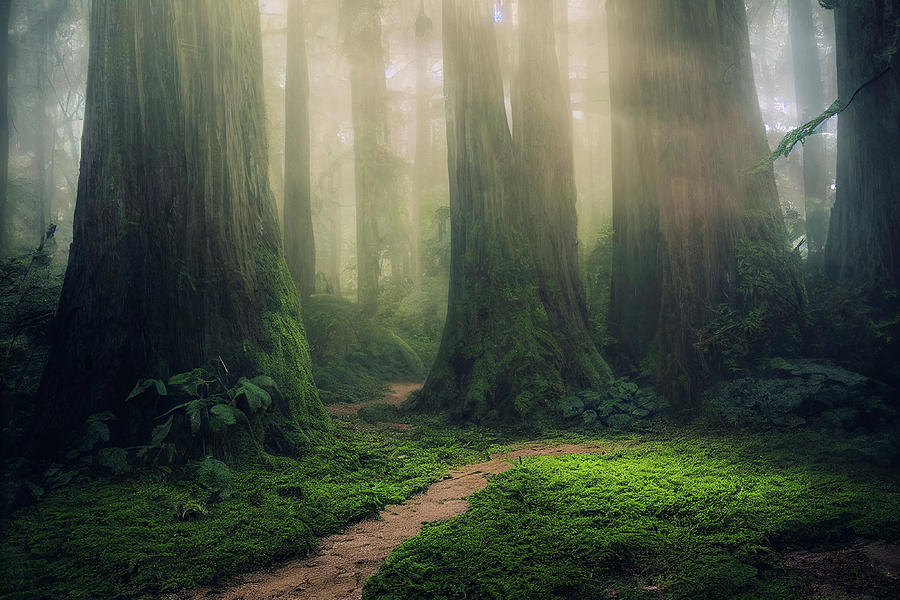 Trail through the Woods Digital Art by Billy Bateman