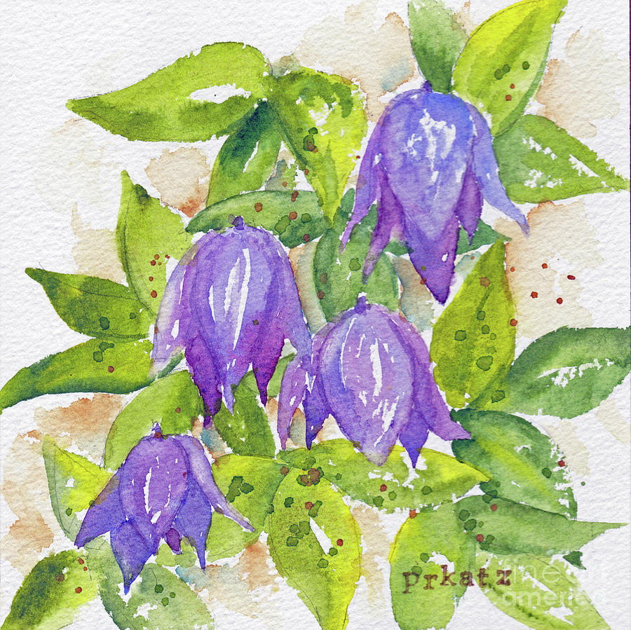 Trailing Clematis Painting by Pat Katz