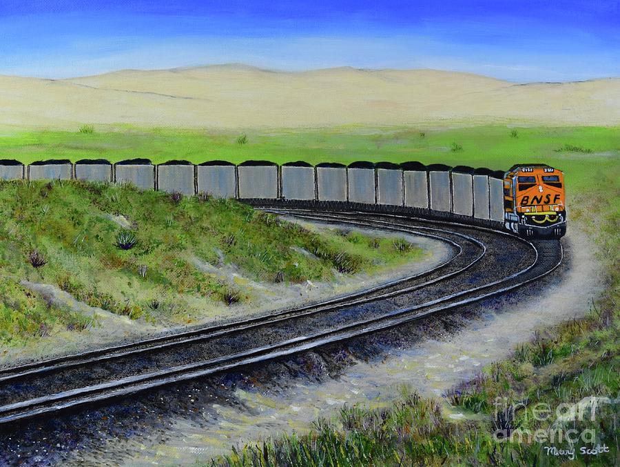 Train 8780 Painting by Mary Scott