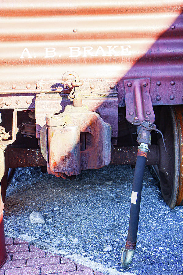 Train Car Coupler and Brake Line Photograph by William E Rogers