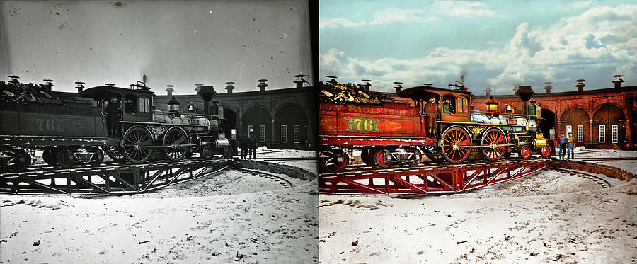 Train - Civil War - Love me tender 1869 - Side by Side Photograph by Mike Savad