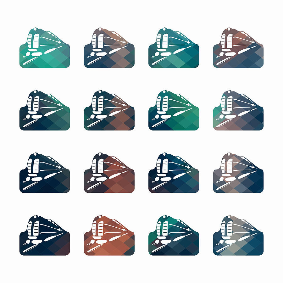 Train icon collection Drawing by Naqiewei
