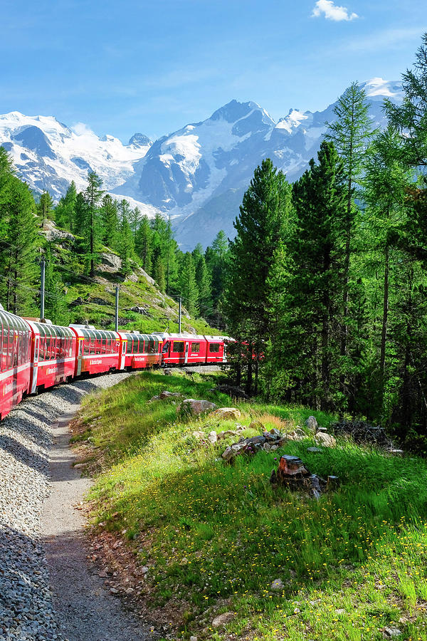 Train In The Alps Photograph