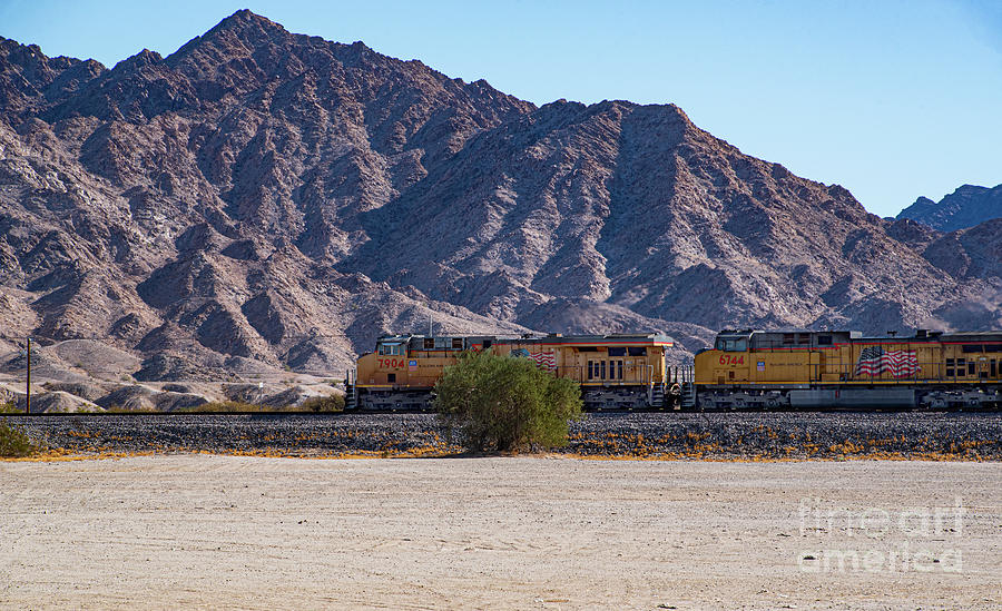 Train in Yuma Foothills Photograph by Grace Grogan Fine Art America