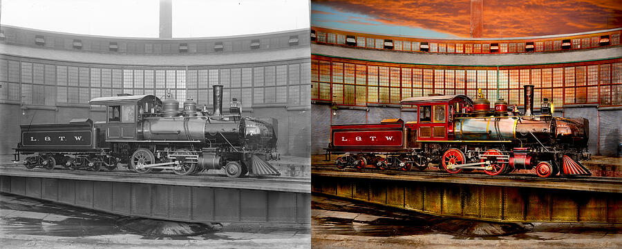 Train - Locomotive - Laurel and Tullahoma Western Railway Locomotive L-TW 61 1947 - Side by Side Photograph by Mike Savad Train - Locomotive - Laurel and Tullahoma Western Railway Locomotive L-TW 61 1947 - Side by Side Photograph by Mike Savad
