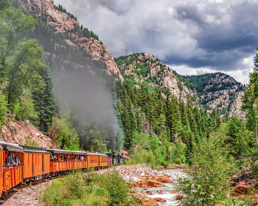 Train Mountain Ride Through The San Juan Colorado Mountains Photograph by Gregory Ballos