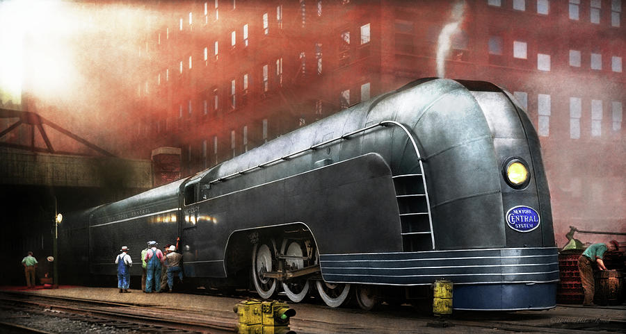 Train - Retro - The train of tommorow 1939 Photograph by Mike Savad