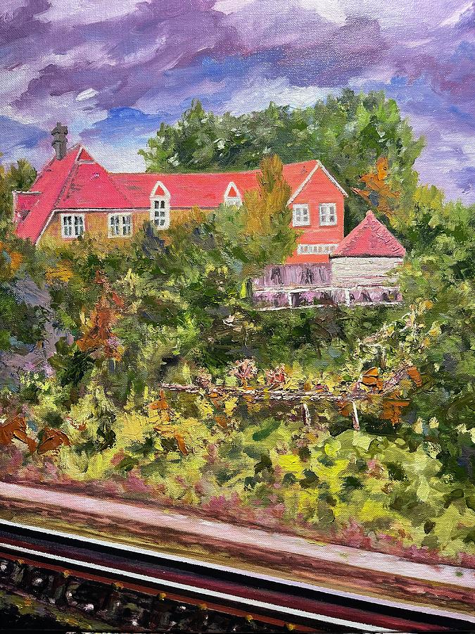 Train ride Painting by Ray Khalife