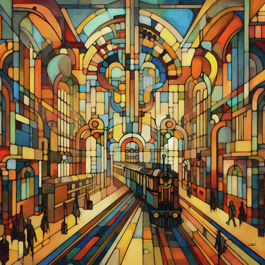 Train Station - DWP1384000 Painting by Dean Wittle
